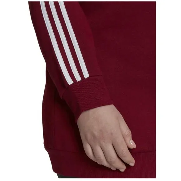 New ADIDAS Plus Size Essentials 3-Stripes Fleece Sweatshirt - Picture 4 of 9